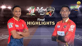 Fortune Barishal vs Comilla Victorians Highlights  Final  Season 8  BBPL 2022 [upl. by Aicirtak349]