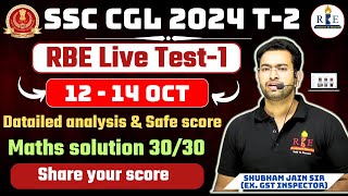 SSC CGL 2024 T 1 Live mock 1 analysis safe score and maths solution with basics amp exam based method [upl. by Blossom195]