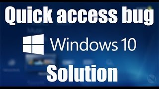 💻 SOLUTION Windows 10 💻  Quick access bug  docfile has been corrupted SOLVED [upl. by Adnilemre802]