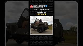 Jeep Willys 700HP vs Corvette ZR1 carsofinstagram motor dragrace engine honda jeep cbr600 [upl. by Jankell]