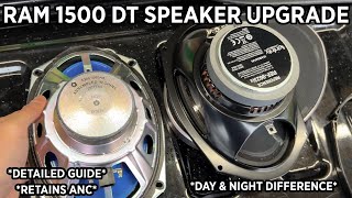 RAM 1500 DT SPEAKER UPGRADE  DETAILED GUIDE  EASY [upl. by Masuh]