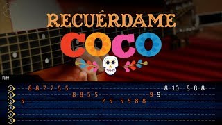 Recuerdame COCO Guitarra Tutorial  Remember Me Guitar  TABS Christianvib [upl. by Leksehc]