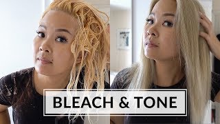 BLEACH amp TONE HAIR AT HOME  Wella T14 [upl. by Nniuq]