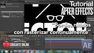 Bordes nítidos en vectores con rasterizar continuamente  Tutorial After Affects [upl. by Clara]