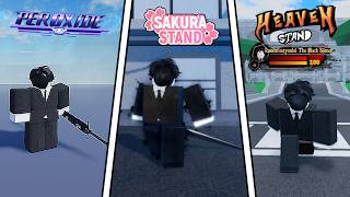 Obtaining Black Silence In Different Roblox Games Heaven Stand Sakura Stand and Peroxide [upl. by Malti]