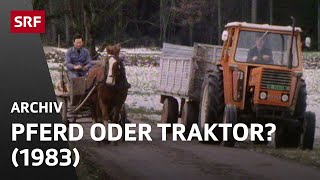 Pferdestärke in der Schweizer Landwirtschaft 1983  Das Pferd als Arbeitstier  SRF Archiv [upl. by Netsryk]