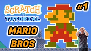 How to Make a SUPER MARIO BROS SCROLLING PLATFORMER GAME in Scratch 30  Tutorial 1 [upl. by Peers]