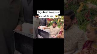 Rajab bhai ko  AK47 Salami  me mili 😱🙉 rajabfamliy Ak47Gun shortviral [upl. by Nwad]