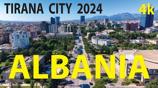 Tirana City 2024  Albania 4K By Drone [upl. by Feerahs]