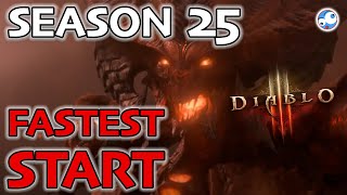 Fastest Start Season 25 Diablo 3 [upl. by Teece]