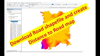 Download Open street map and create distance to road map using ArcGIS [upl. by Attolrac]