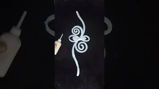 Simple🌺Side Design for Beginnersshorts ytshorts trending youtubeshorts rangoli dailyrangoli [upl. by Erotavlas373]