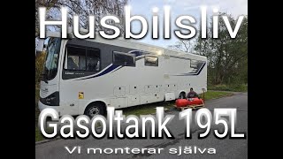 Vi monterar en ny GasolLPG tank själva vi bygger fästen och drar gasol ledningar och LPG tankning [upl. by Soulier]