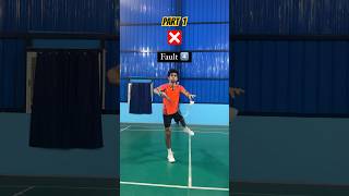 Service faults 🫣 P1 badminton [upl. by Aneis]