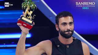 Sanremo 2023  Marco Mengoni vince la 73esima edizione del Festival con Due vite [upl. by Mayor984]