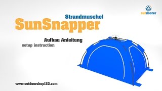 Outdoorer Strandmuschel SunSnapper  Aufbau Anleitung [upl. by Par]