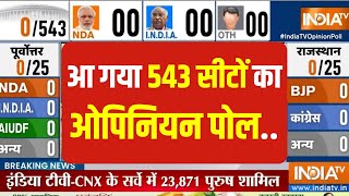 Lok Sabha Opinion Poll 2024 तो आ गया देश के 543 सीटों का सटीक सर्वे  India TV CNX  Survey [upl. by Ecirahc]