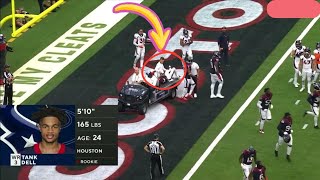 Tank Dell freak leg injury video  Texans WR Tank Dell Carted Off After Suffering Leg Injury [upl. by Ruffin727]