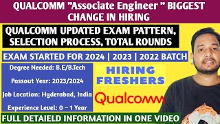 QUALCOMM HIRING BIG CHANGE  DIRECT TEST  2024  REGISTRATION PROCESS  OFF CAMPUS DRIVE2024 BATCH [upl. by Cirri]