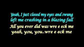 MILEY CYRUS  WRECKING BALL LYRIC KARAOKE [upl. by Hunfredo]