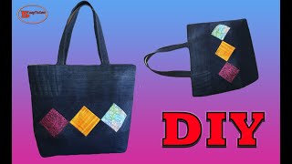 DIY TOTE BAG SEWING TUTORIAL [upl. by Luanne]