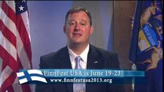 Rep Scott Dianda talks about FinnFest USA 2013 in Hancock Michigan [upl. by Crawley443]