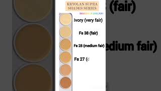 KRYOLAN SUPRA SHADES SERIES❗ kryolanbase kryolanmakeup makeup kryolan trendingshorts [upl. by Mcnutt]