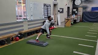 Deficit DB Lateral Lunge [upl. by Ardnoet]