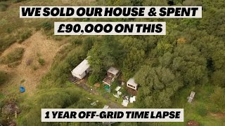 1 YEAR OFF GRID  Everything we build on our abandoned land  TIMELAPSE  Renovating a caravan park [upl. by Cykana]