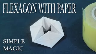 Flexagon with a paper  Fun amp Easy Origami  How To Make a Paper MOVING FLEXAGON  Diy Invention [upl. by Aisanat]