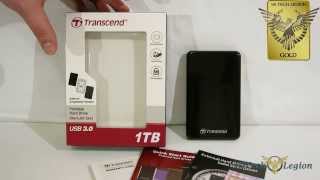 Transcend 25A3 External USB 3 0 Portable HDD Overview and Benchmarks [upl. by Zwick]