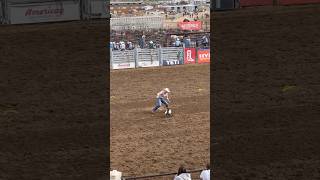 Goat Tying at National High School Finals Rodeo 80 shorts Cowgirl Does is Right [upl. by Einnep]