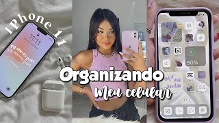 ORGANIZANDO MEU CELULAR NOVO IPHONE 11 [upl. by Nevetse]