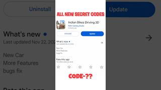 New Update All New Cheat Codes in Indian bike driving 3d Indian bike driving 3d new update shorts [upl. by Kursh430]