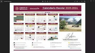 Calendario Escolar 2023 2024 SEP [upl. by Hathaway]