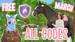 NEW 19 WORKING STAR STABLE REDEEM CODES MARCH 2024 FREE STAR RIDER PETS ITEMS TACK amp CLOTHES [upl. by Hussey]