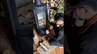 This indoor smokeless fireplace makes winter warm tools winter [upl. by Durning]