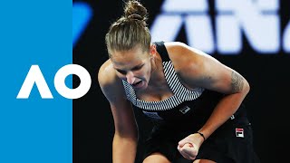 Camila Giorgi v Karolina Pliskova match highlights 3R  Australian Open 2019 [upl. by Ydissahc]