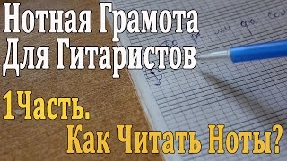 НОТНАЯ ГРАМОТА ДЛЯ ГИТАРИСТОВ 1 урок КАК ЧИТАТЬ НОТЫ Скрипичный Ключ Нотоносец Видео УРОК [upl. by Aleahpar296]