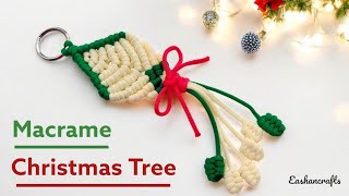 DIY Macrame Tree Ornament 🎄  Macrame Christmas Ornaments 🎄 [upl. by Rufe727]