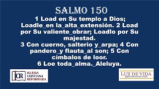 Salmo 150 metrificado Salterio de Ginebra en español [upl. by Alegnatal]