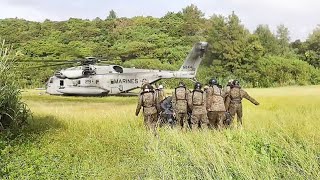 US Marine Helocast Amphibious Infiltration Exercise in Okinawa Japan [upl. by Karleen326]