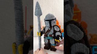 Making Lego Mandalorian out of pipe cleaners themandalorian lego [upl. by Yenatirb]