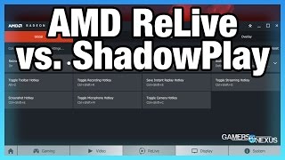 AMD ReLive vs NVIDIA ShadowPlay Comparison [upl. by Enrika]