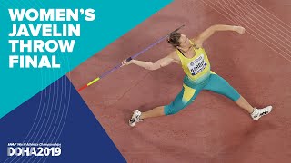 Womens Javelin Final  World Athletics Championships Doha 2019 [upl. by Masao]