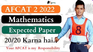 Maths Expected paper for AFCAT 2 2022 [upl. by Lorita]