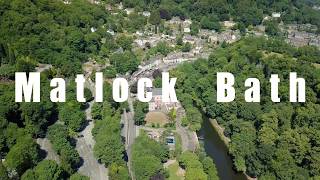 Aerial film of Matlock Bath High Tor and The Heights of Abraham in Derbyshire [upl. by Newhall101]