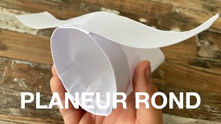 Comment faire un planeur Rond avec des Ailes  Avion en papier [upl. by Elyod856]