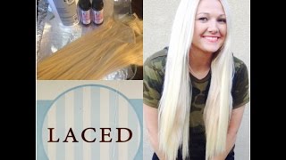 Toning BrassyHair to Ashy Cool Tone Blonde  Laced Hair Extensions Tutorial [upl. by Malcom974]