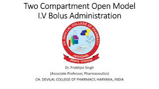 Two compartment open model bolus administration [upl. by Goodman]